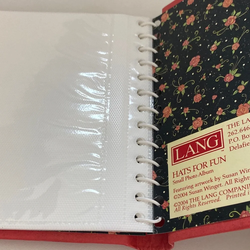 🇺🇸 3/$10 SALE - LANG Red and Blue Hat Design Photo Album unused NWOT